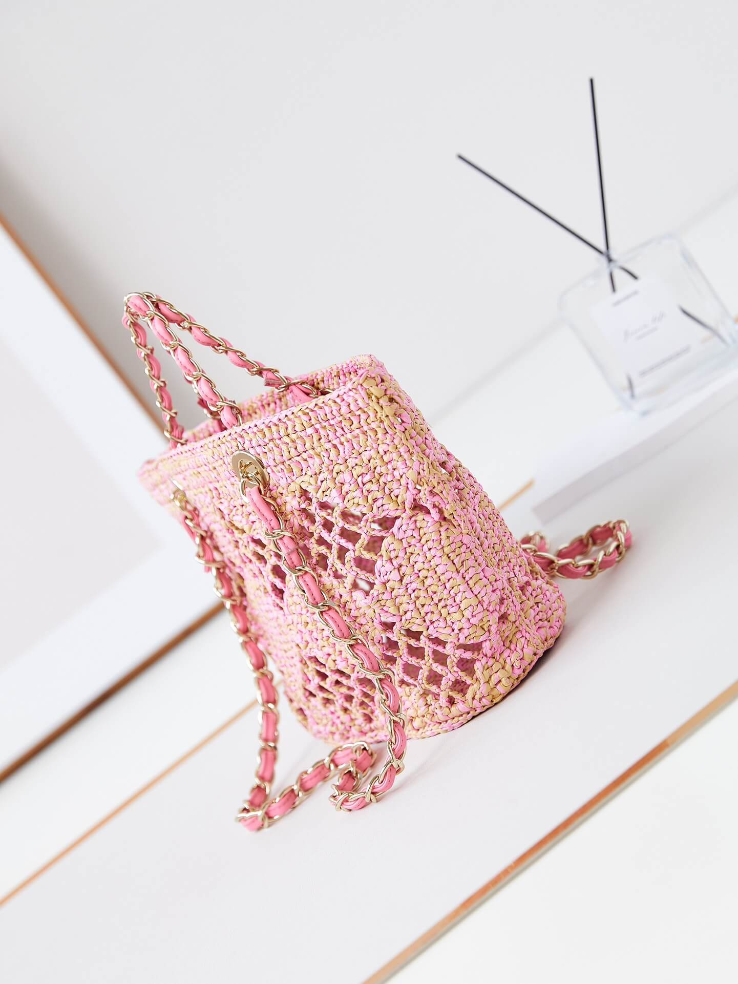 CHANEL COCO BEACH BAG PINK AS4714