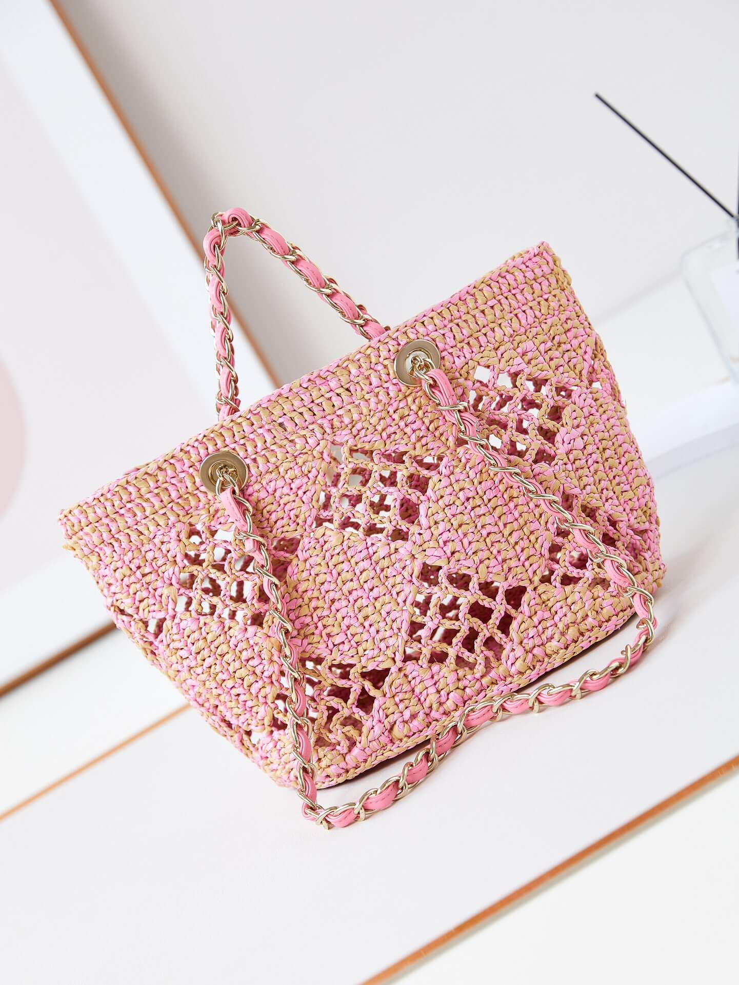 CHANEL COCO BEACH BAG PINK AS4714