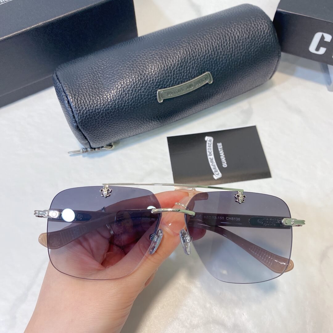 chrome heart rimless advanced sunglasses ch8136