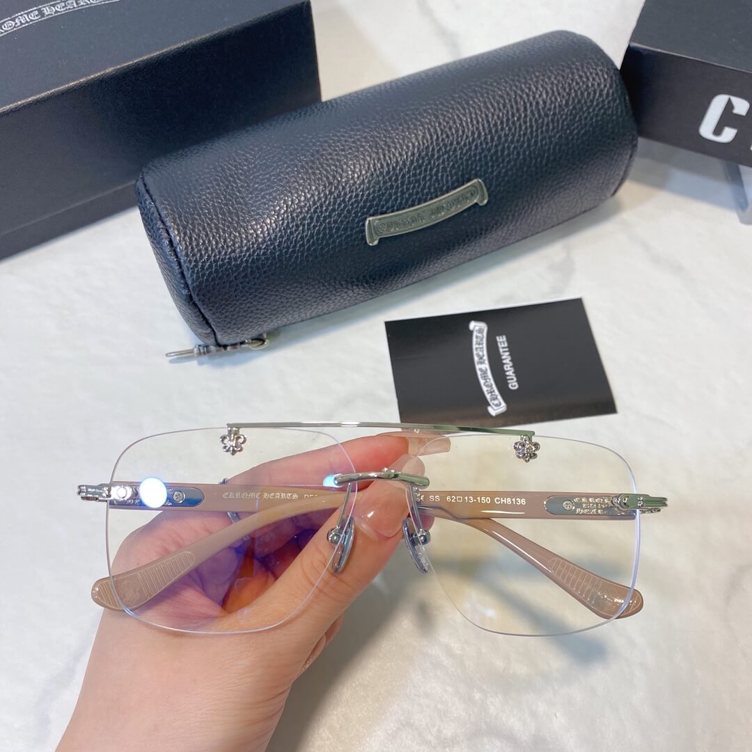 chrome heart rimless advanced sunglasses ch8136