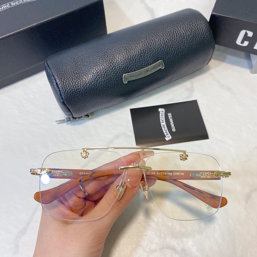 chrome heart rimless advanced sunglasses ch8136