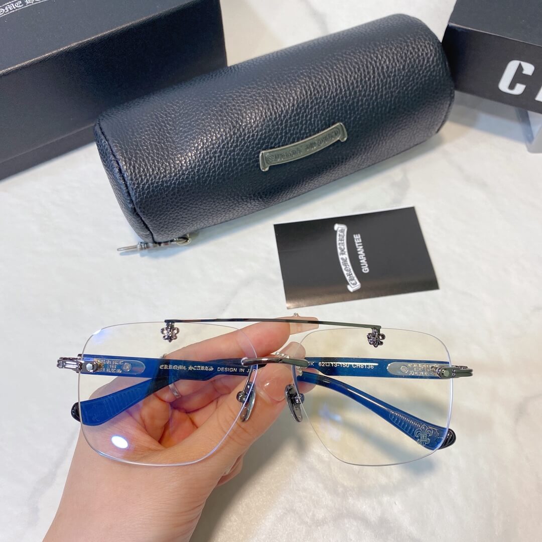 chrome heart rimless advanced sunglasses ch8136