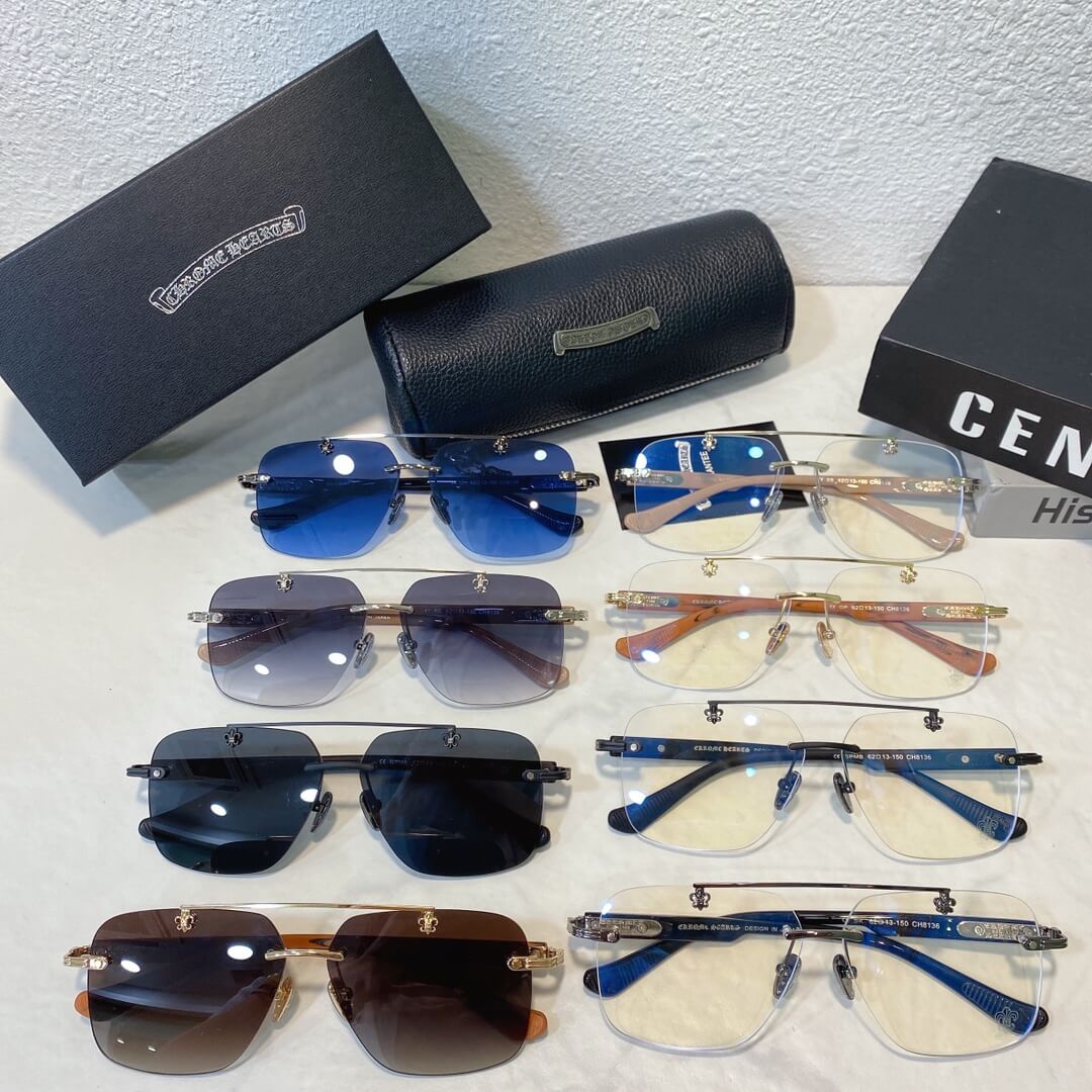 chrome heart rimless advanced sunglasses ch8136