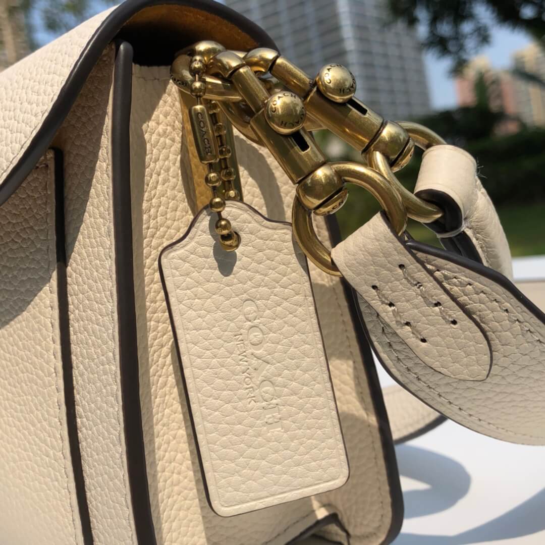 c73995 shoulder bag handbag calfskin dirty white