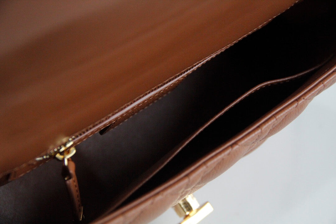 do 2023 caro brown real leather sling shoulder bag