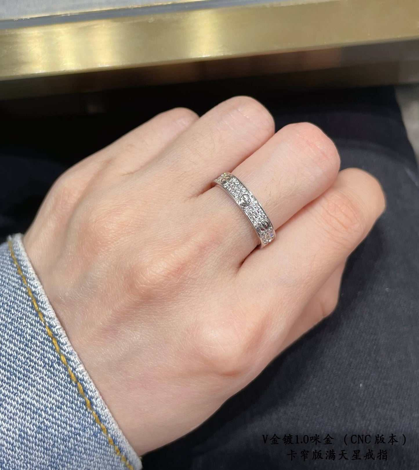 cartier v gold fashion luxury luxury hand set diamond ring jz13168a3
