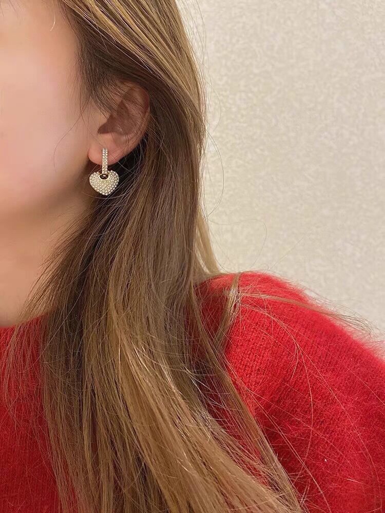 celine new gold love pearl personalized french earrings eh13168a11