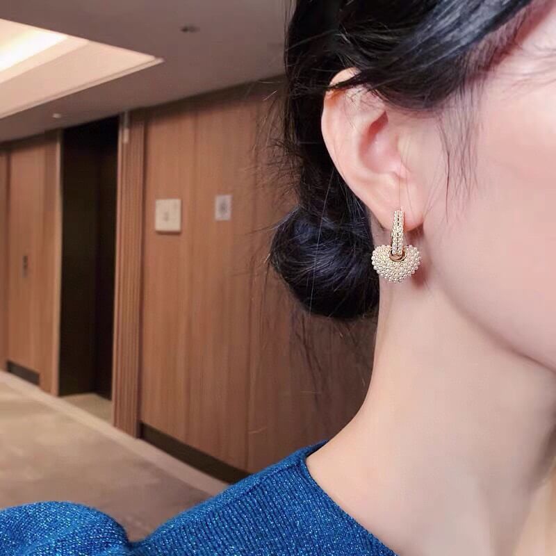 celine new gold love pearl personalized french earrings eh13168a11