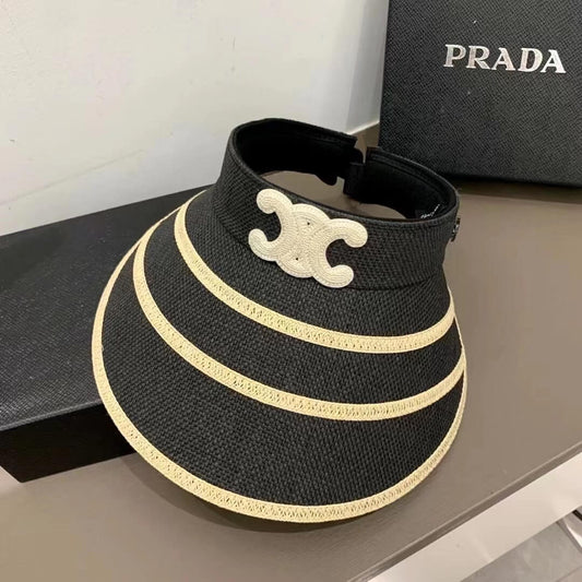 celine summer new advanced contrast color series versatile sunscreen empty top hat mz13168a15