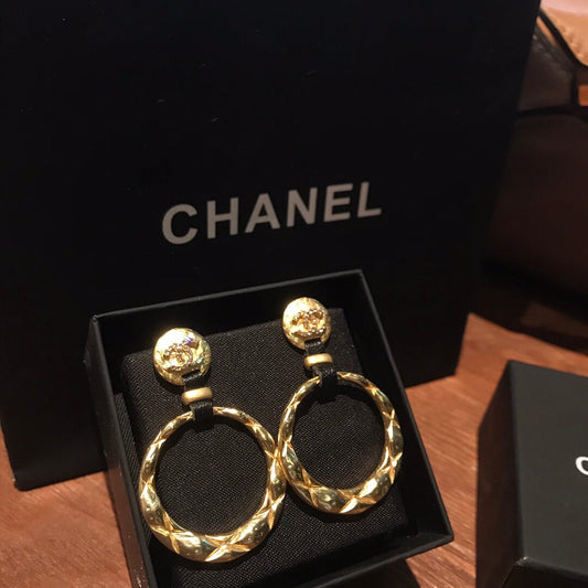 chanel vintage fashion circle versatile earrings er13168a38