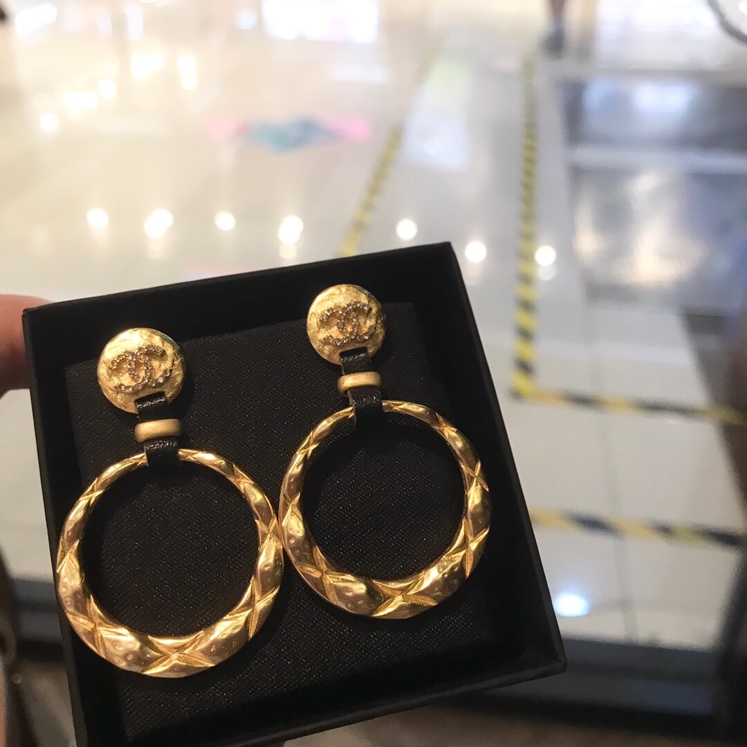 chanel vintage fashion circle versatile earrings er13168a38