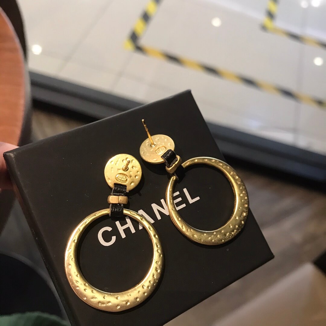chanel vintage fashion circle versatile earrings er13168a38