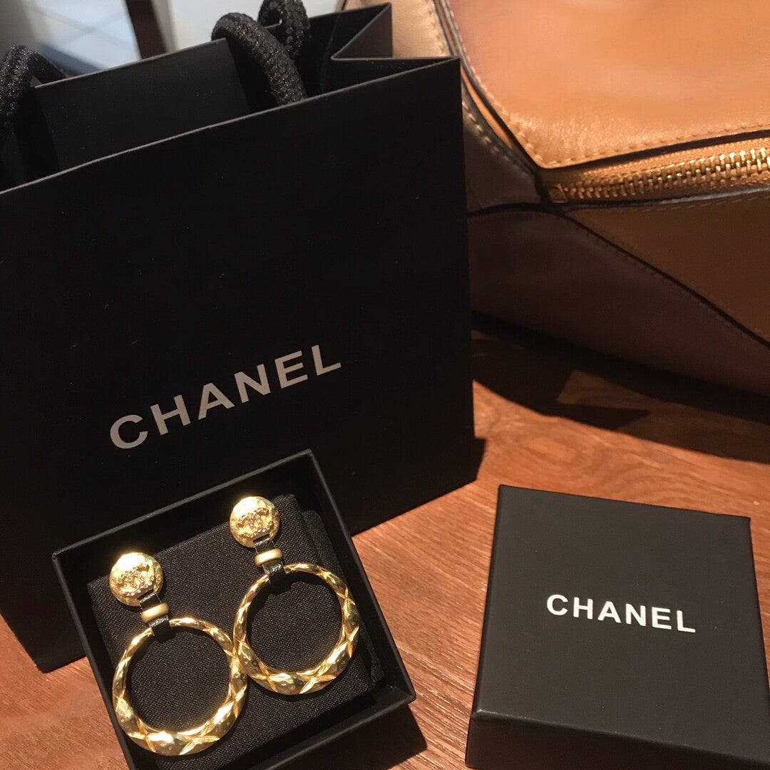 chanel vintage fashion circle versatile earrings er13168a38