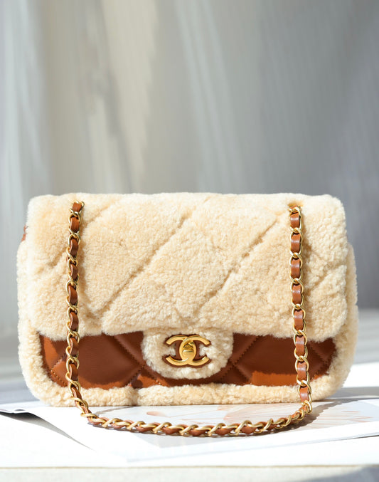 Chanel 24K CF Series Teddy Bear shoulder bag YL102495 Brown