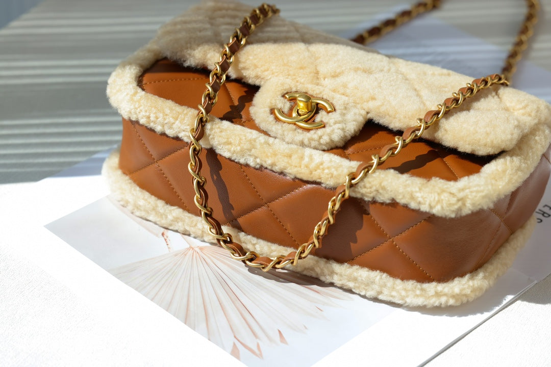 Chanel 24K CF Series Teddy Bear shoulder bag YL102495 Brown