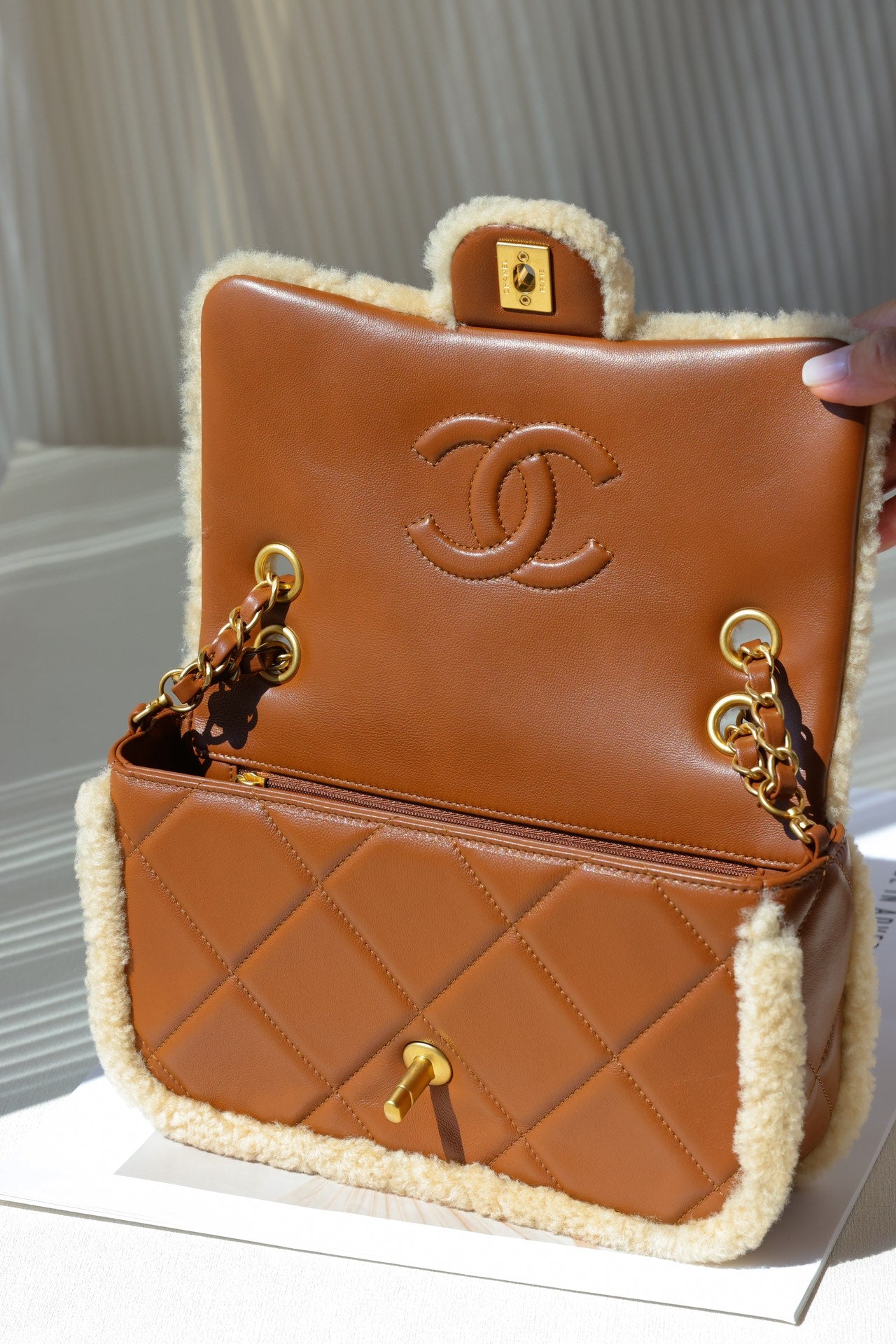 Chanel 24K CF Series Teddy Bear shoulder bag YL102495 Brown