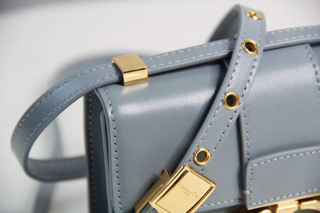 d9006 mini montaigne shoulder bag cross body bags light blue cowhide real leather
