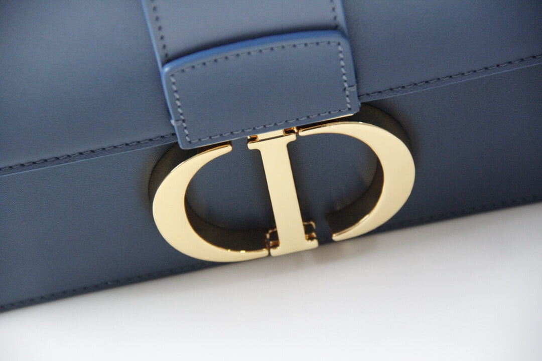 d9006 30 montaigne shoulder bag cross body bags blue cowhide real leather 24cm