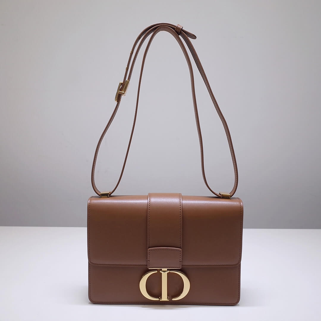 d9006 30 montaigne shoulder bag cross body bags brown cowhide real leather 24cm