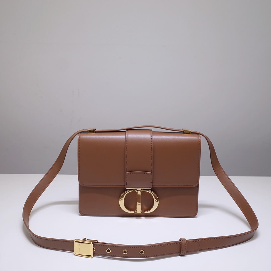 d9006 30 montaigne shoulder bag cross body bags brown cowhide real leather 24cm