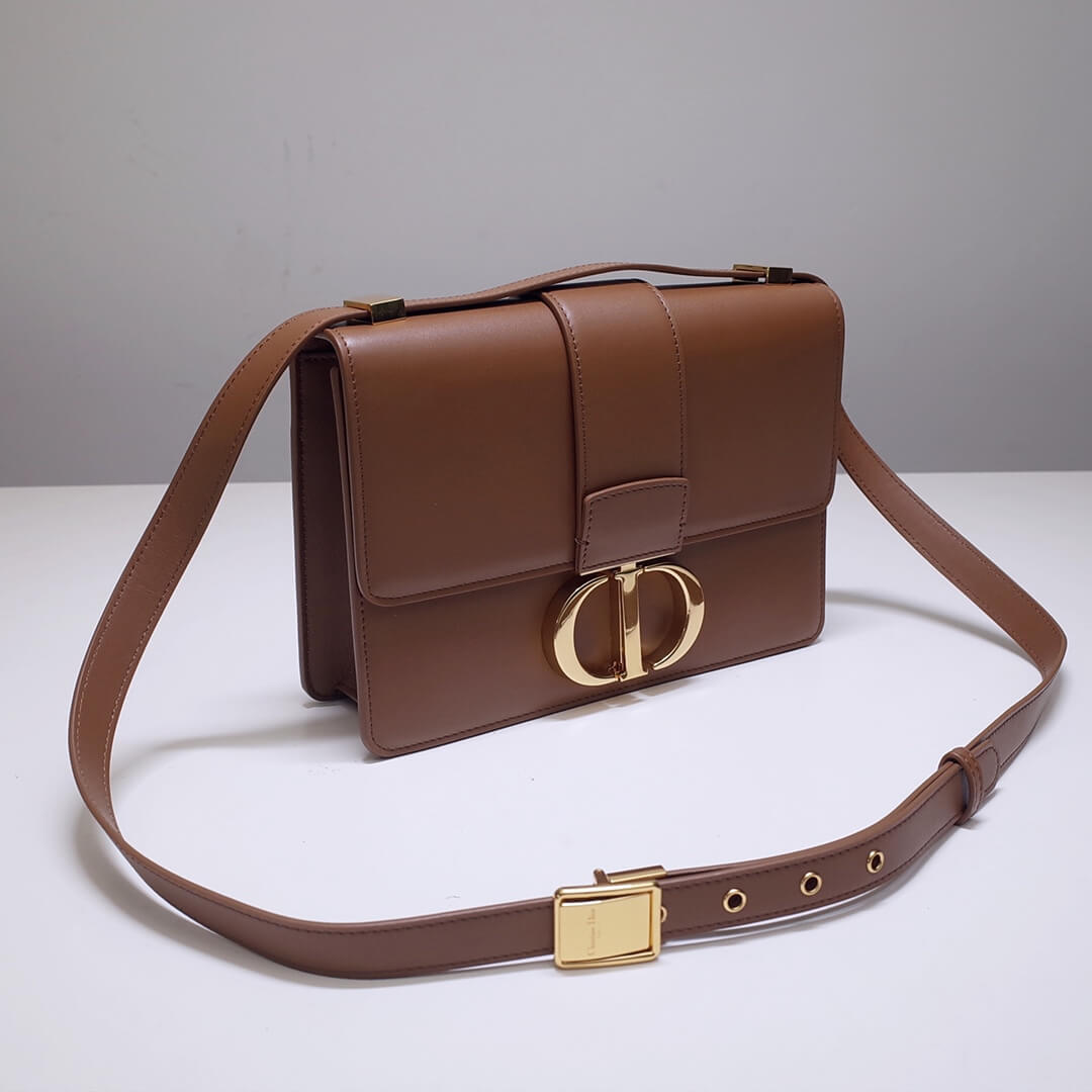 d9006 30 montaigne shoulder bag cross body bags brown cowhide real leather 24cm