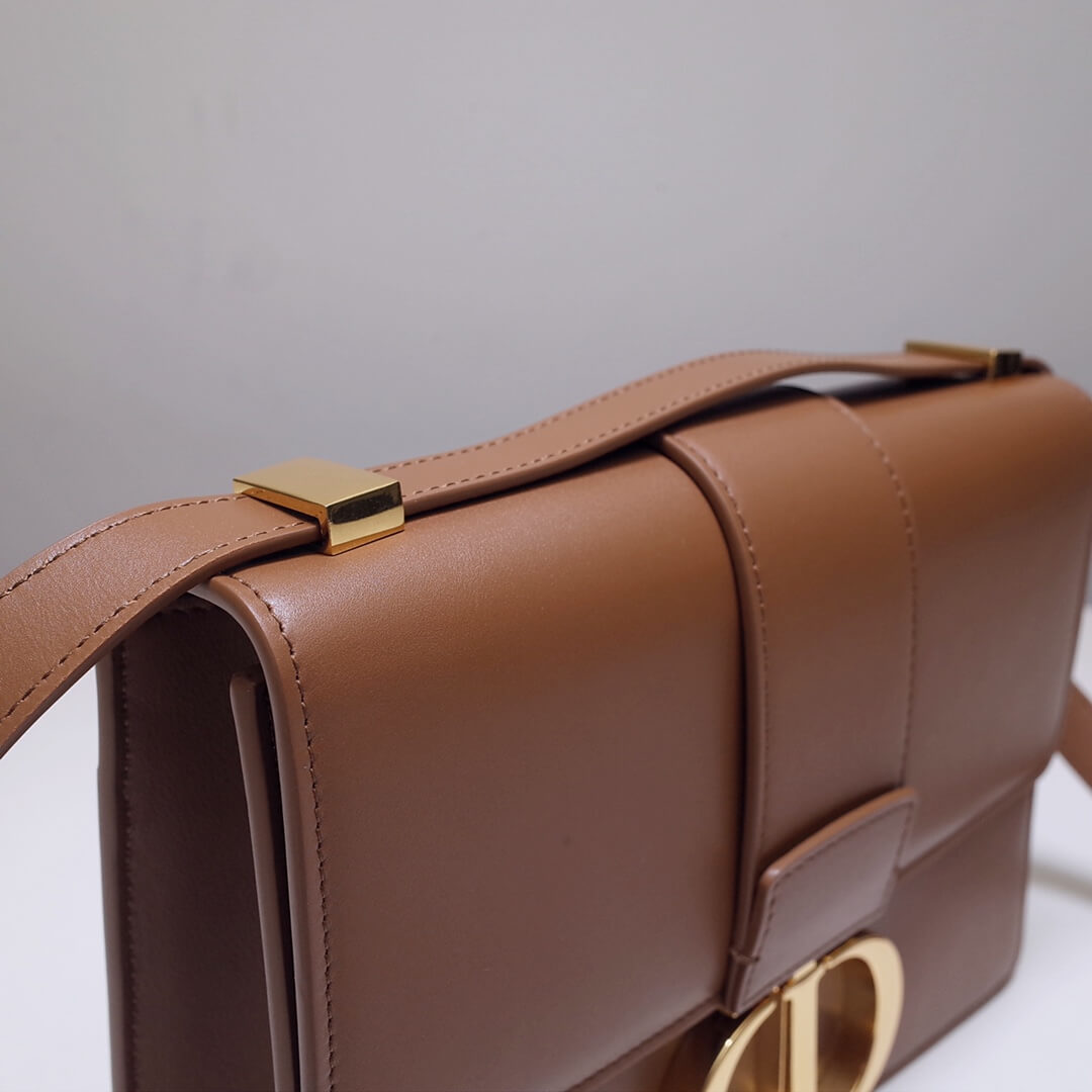 d9006 30 montaigne shoulder bag cross body bags brown cowhide real leather 24cm