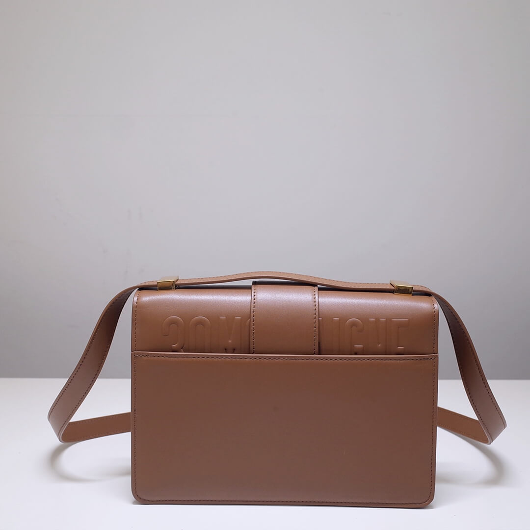 d9006 30 montaigne shoulder bag cross body bags brown cowhide real leather 24cm