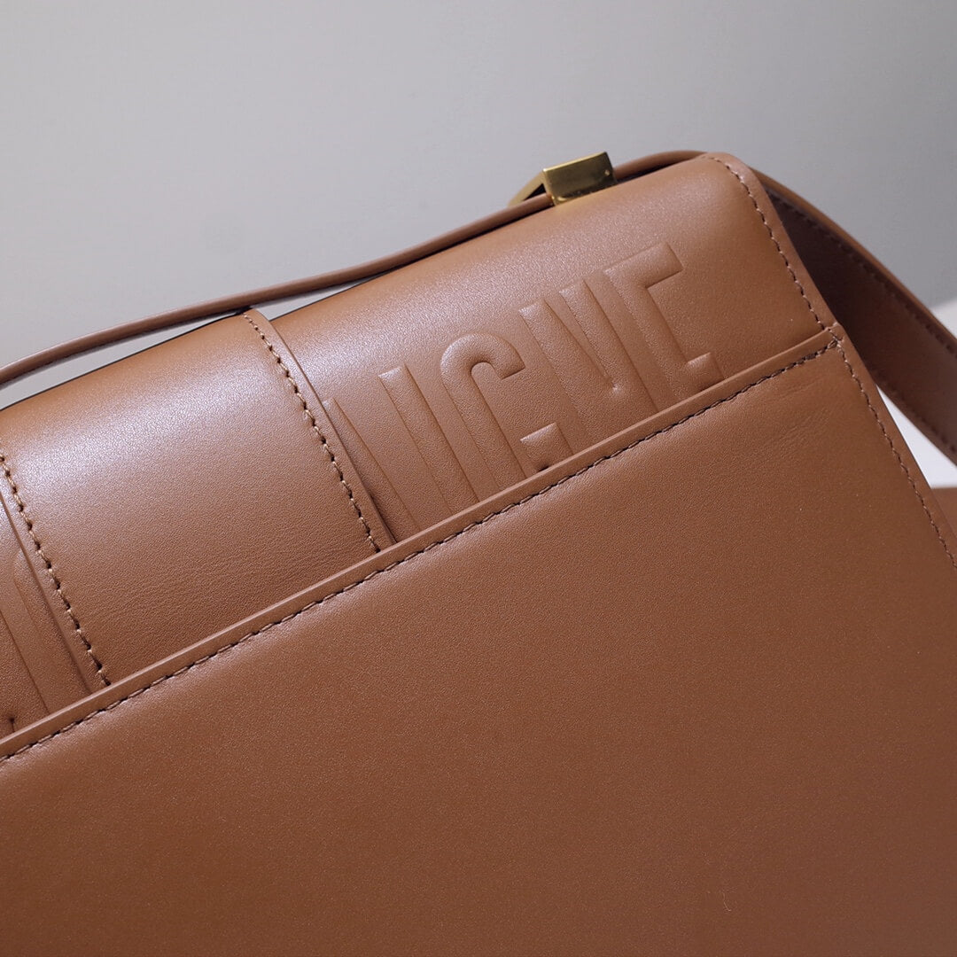 d9006 30 montaigne shoulder bag cross body bags brown cowhide real leather 24cm
