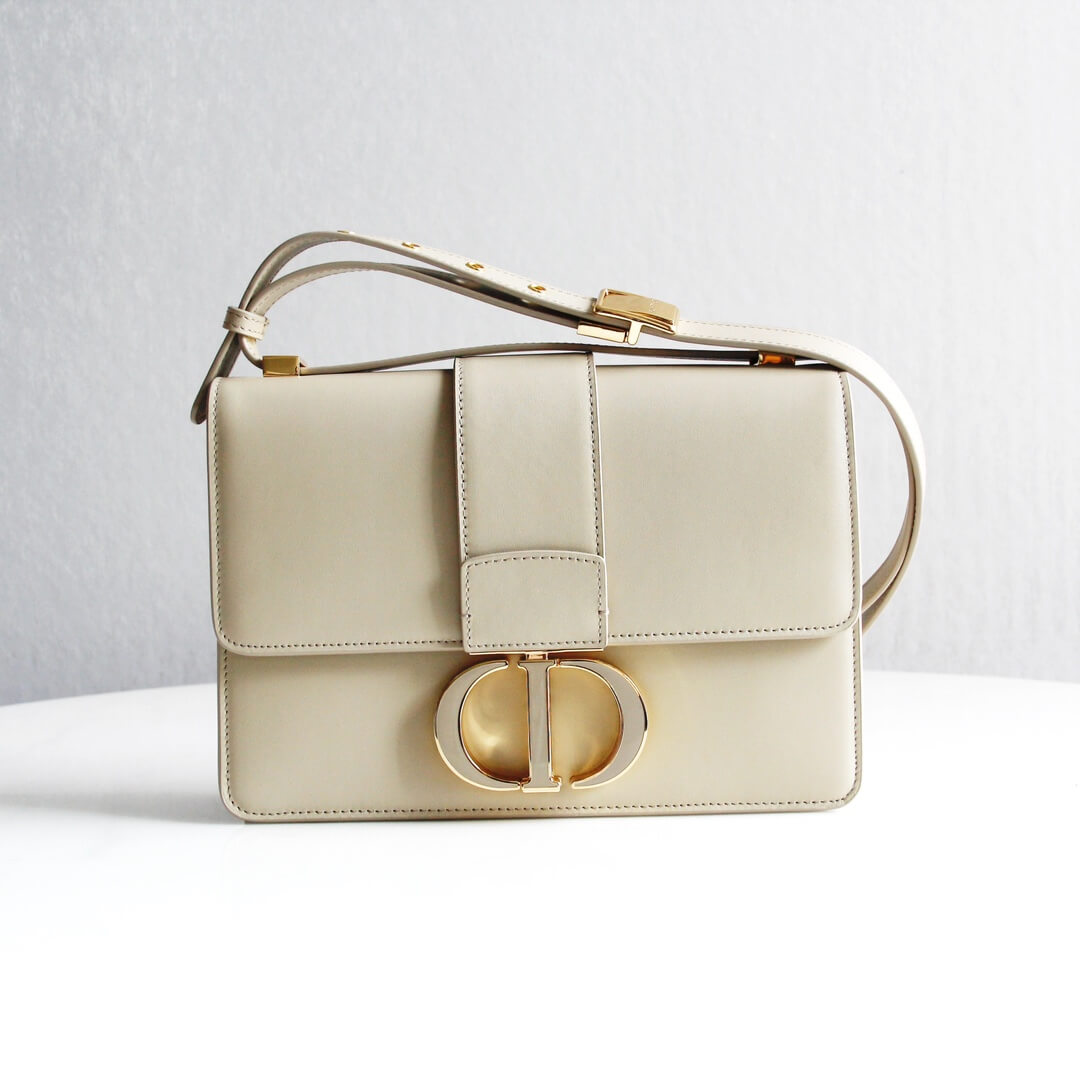 d9006 30 montaigne shoulder bag cross body bags dirty white cowhide real leather 24cm