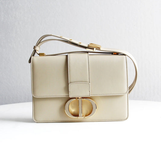 d9006 30 montaigne shoulder bag cross body bags dirty white cowhide real leather 24cm