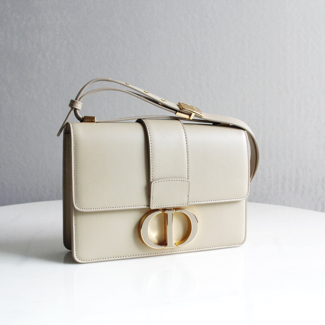d9006 30 montaigne shoulder bag cross body bags dirty white cowhide real leather 24cm
