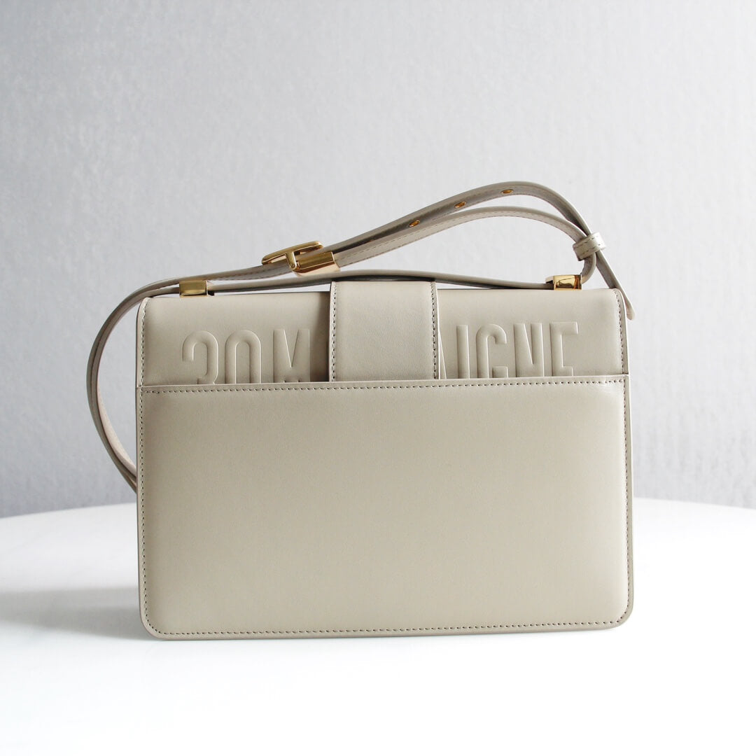 d9006 30 montaigne shoulder bag cross body bags dirty white cowhide real leather 24cm