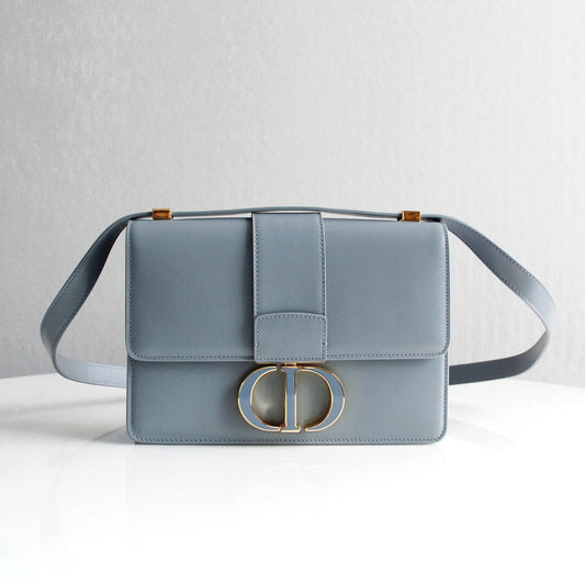 d9006 30 montaigne shoulder bag cross body bags light blue cowhide real leather 24cm