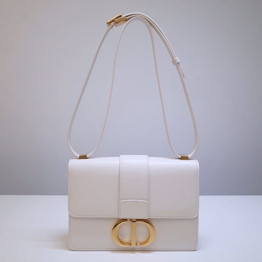 d9006 30 montaigne shoulder bag cross body bags milk white cowhide real leather 24cm