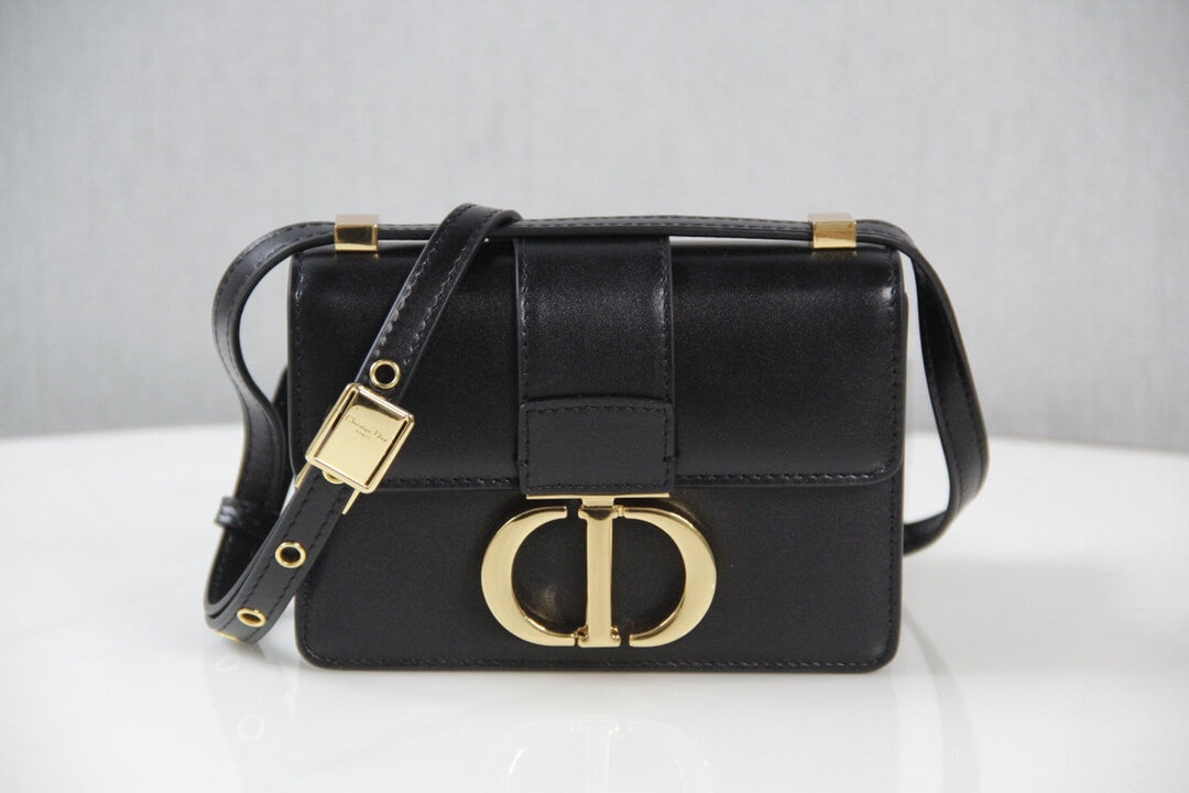 d9006 mini montaigne shoulder bag cross body bags black cowhide real leather