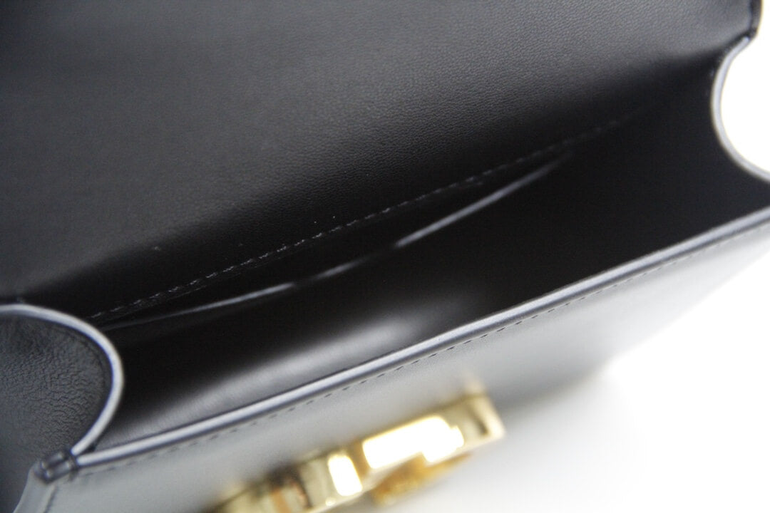 d9006 mini montaigne shoulder bag cross body bags black cowhide real leather