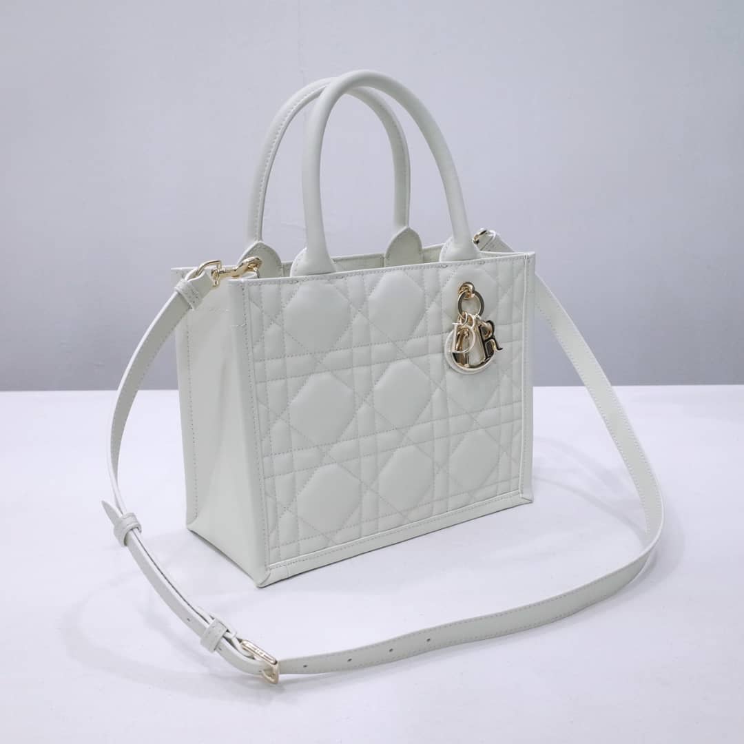 DO Small Dior Book Tote M1325 white