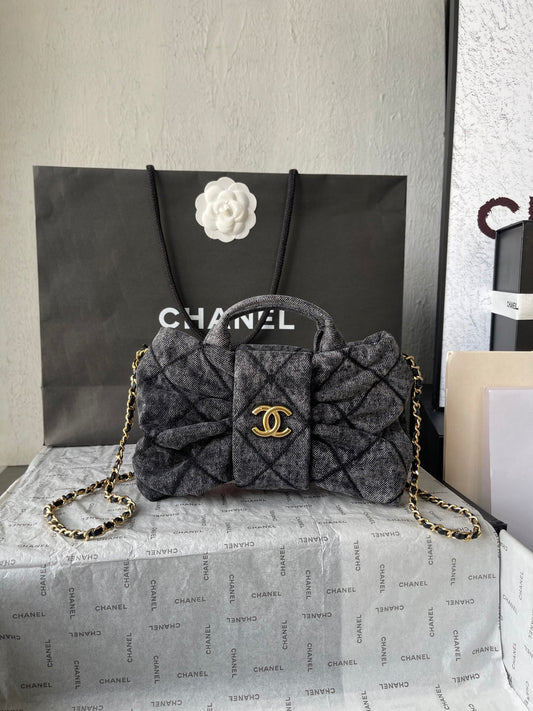 Chanel 25K Denim  Bow AS5849