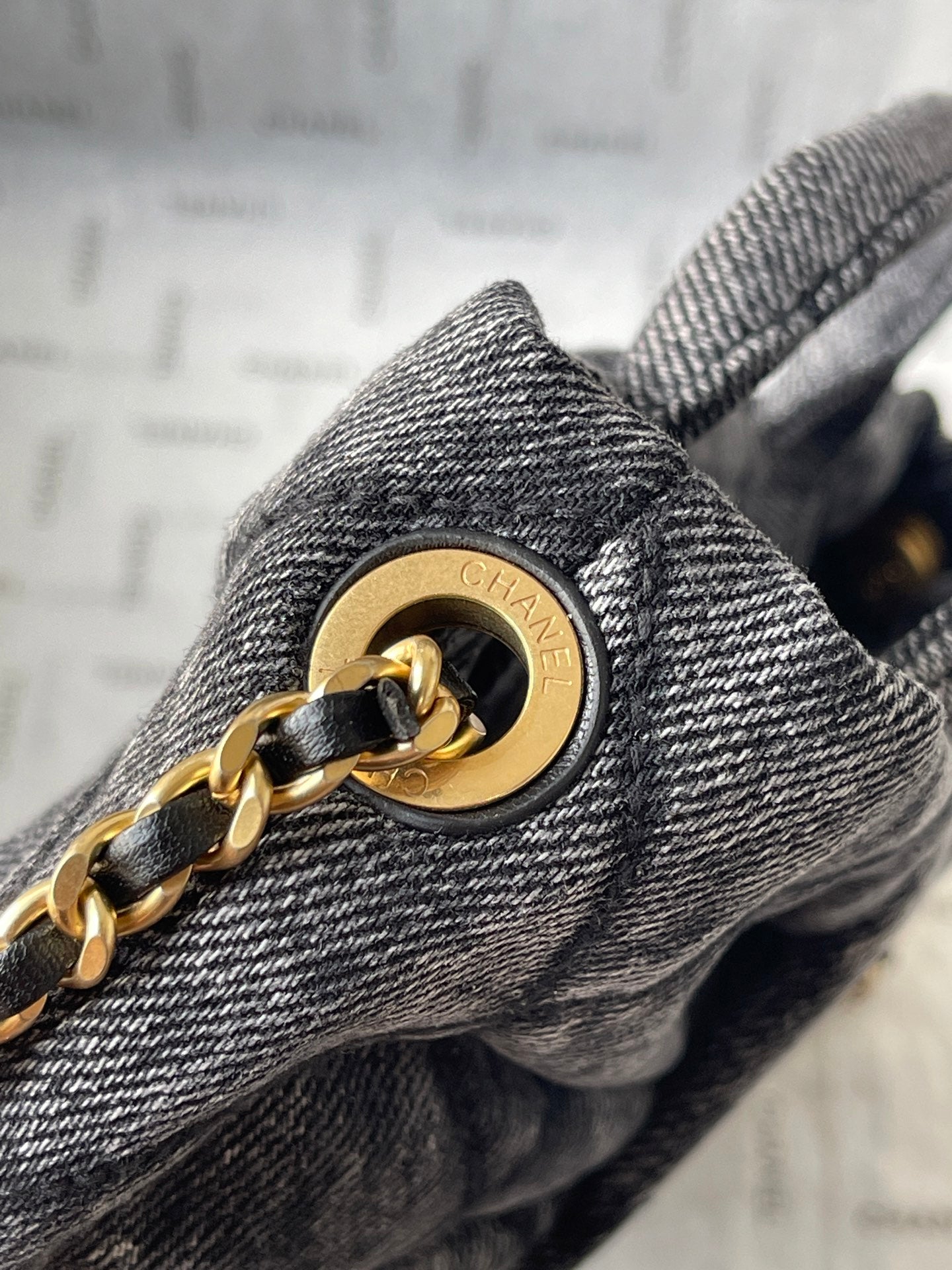 Chanel 25K Denim  Bow AS5849