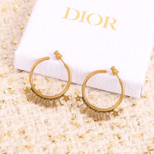 dior personalized classic letter earrings european and american style eh13168a31