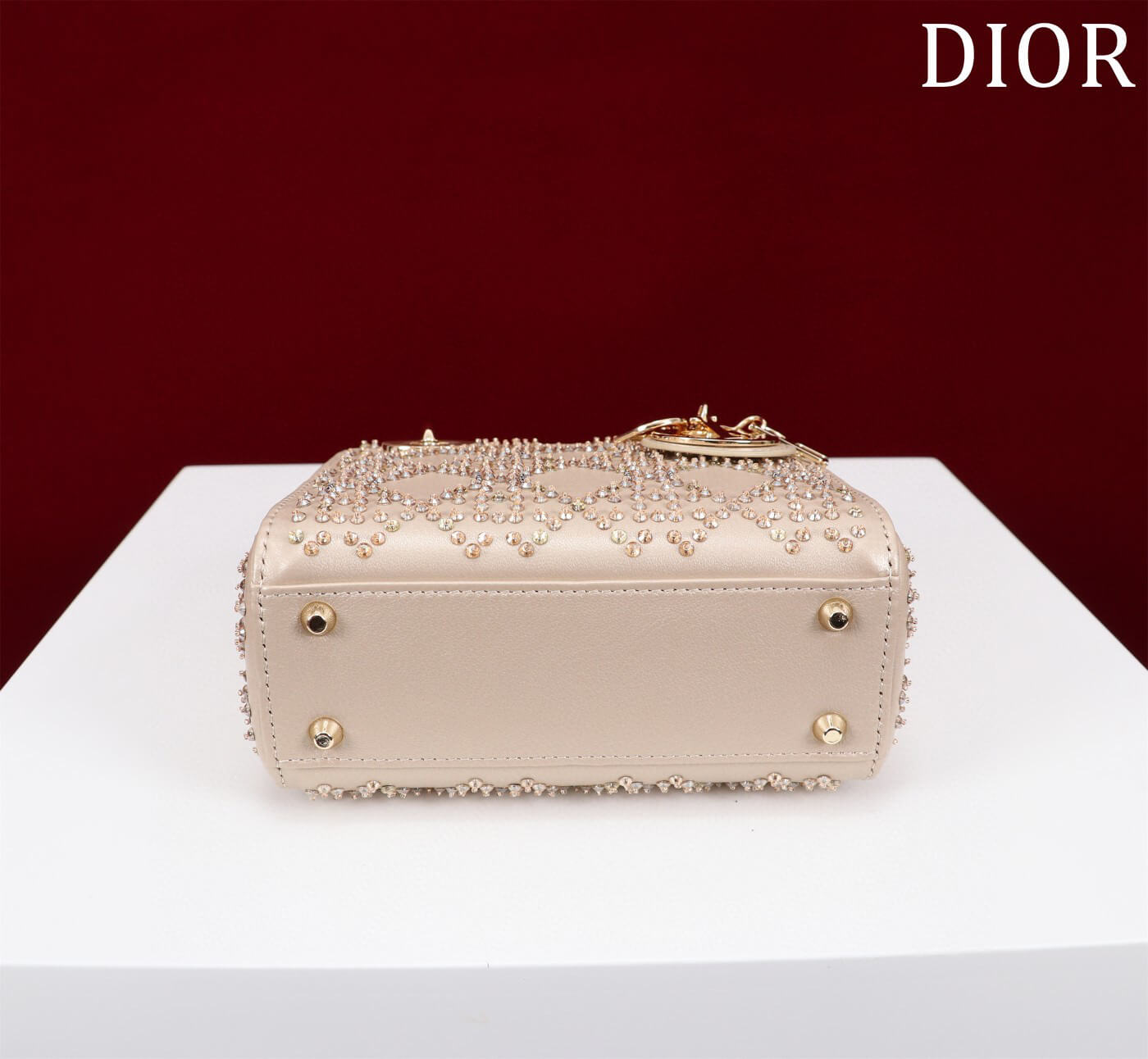 Dio Mini lady bag 17cm gold with diamond 44531