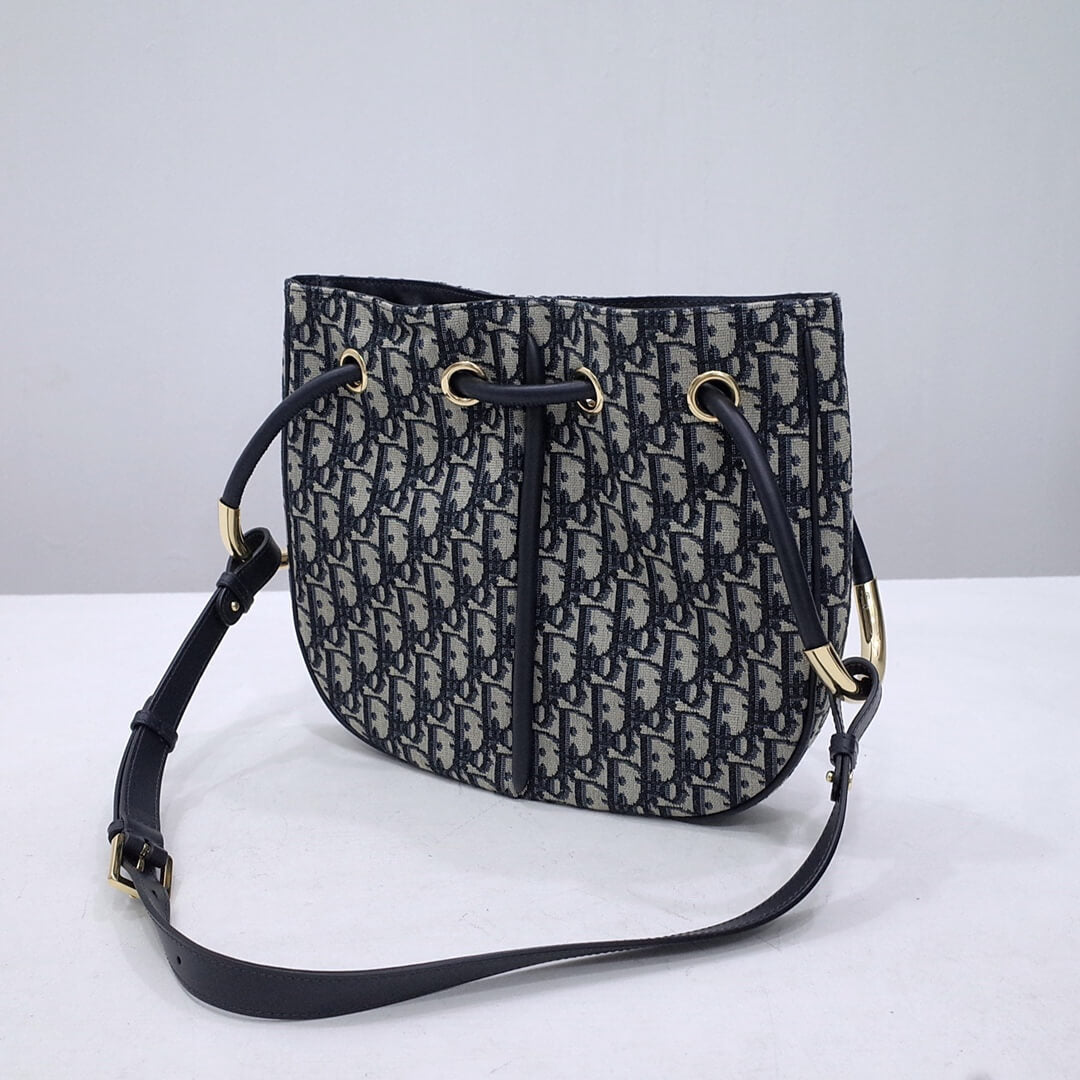 dior nolita leather shoulder bag 2312 black monogram