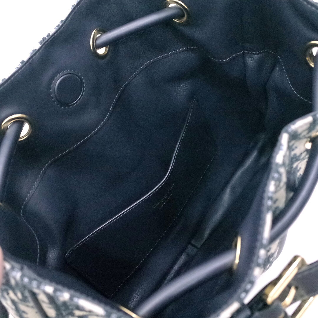 dior nolita leather shoulder bag 2312 black monogram large size 34cm