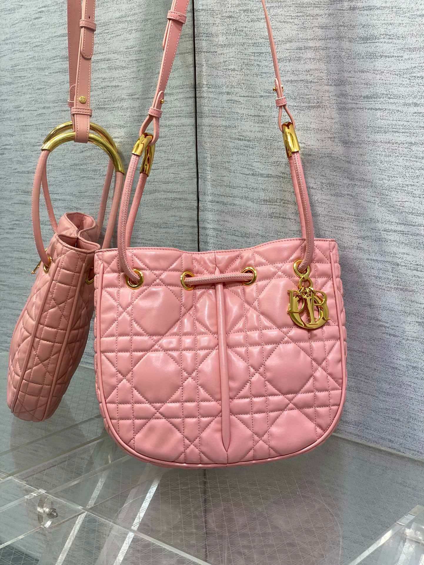 dior nolita leather shoulder bag 2312 pink