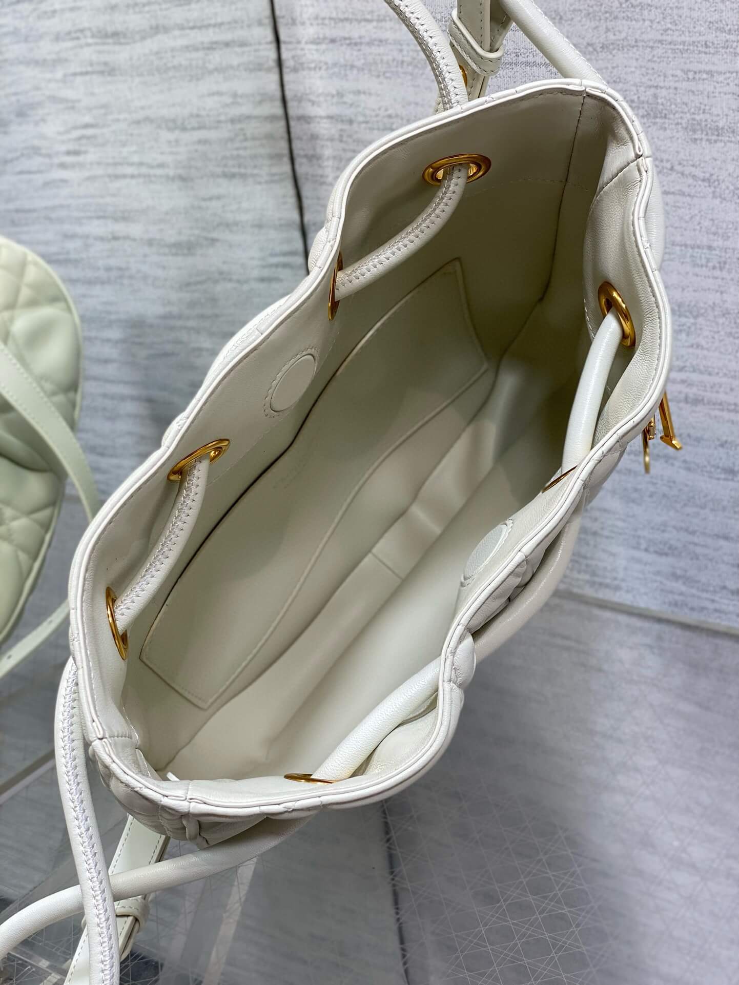 dior nolita leather shoulder bag 2312 white