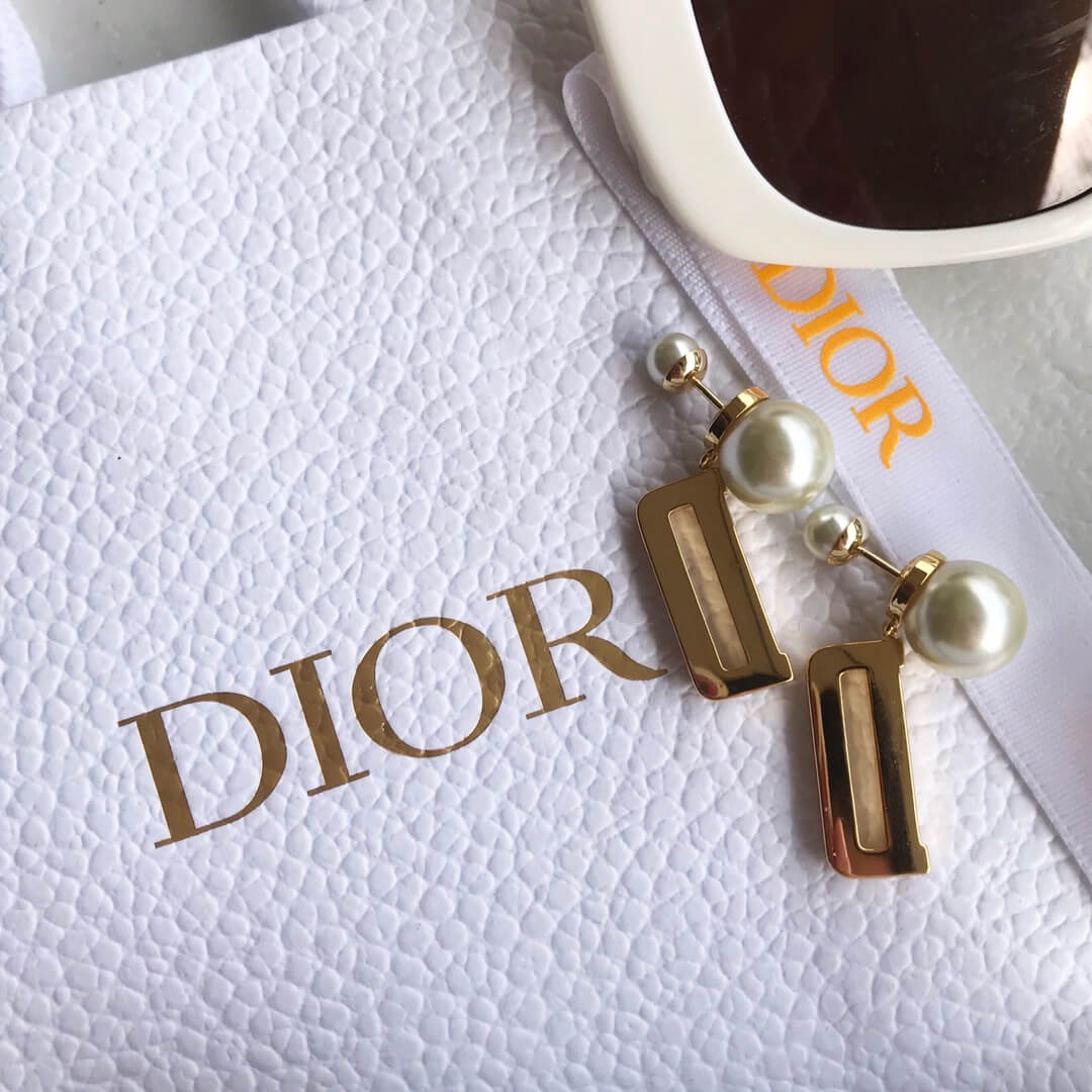 diors popular front and rear bead style earrings french high end eh13168a47