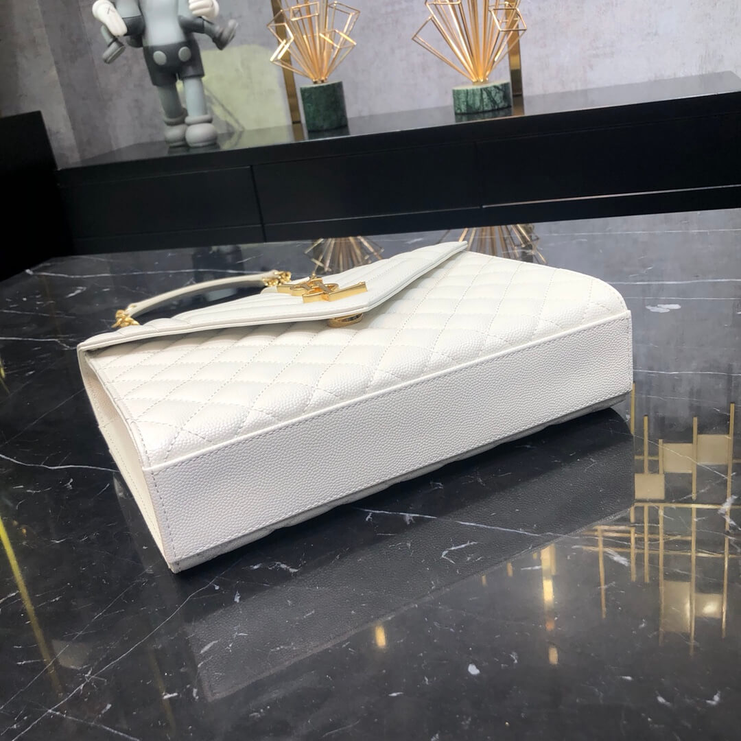 ys l envelope mm shoulder crossbody bag real caviar leather white gold hardware