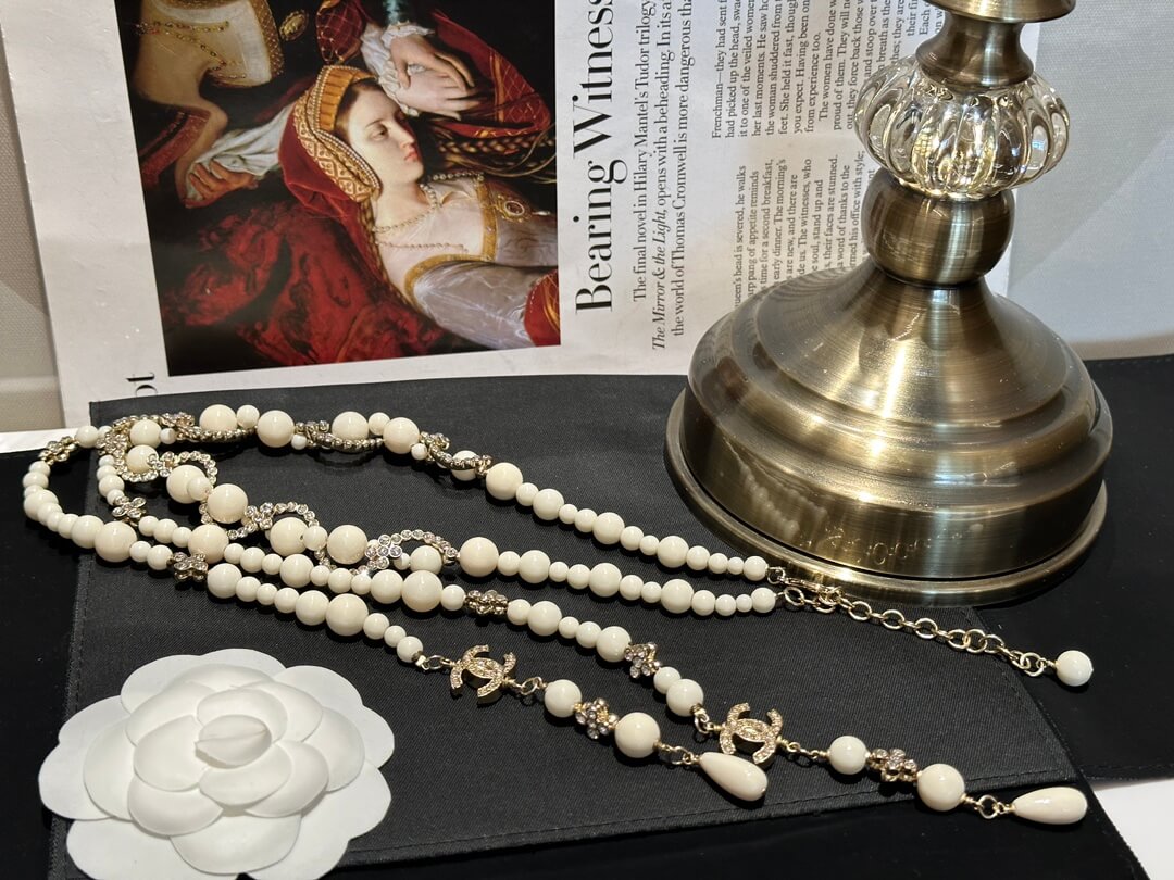 european and american style cross white bead diamond necklace xlc17