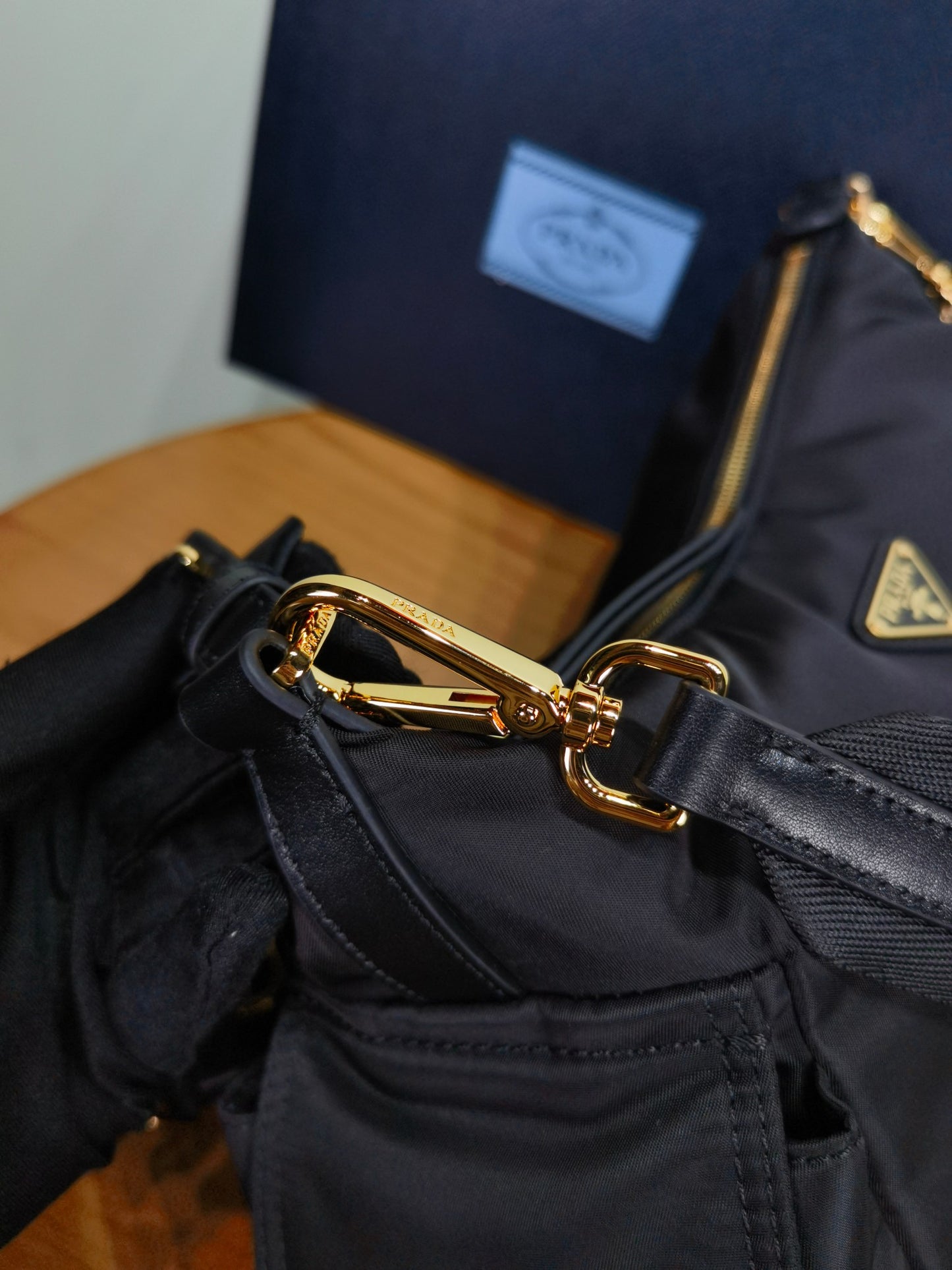 PRADA Explore Reusable Nylon Crossbody Bag Single Shoulder Bag 1BC264 Black