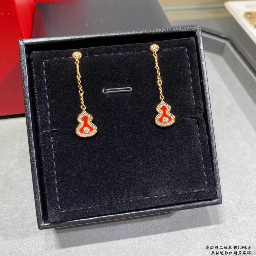 explosive beauty and rich fashion versatile red gourd earrings trend eh13168a47